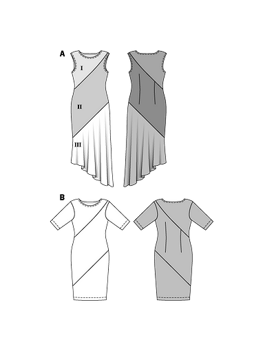Платье с асимметричной линией низа