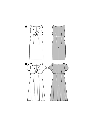 Платье с глубоким V-образным вырезом горловины 