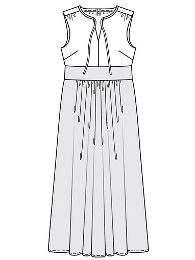 Платье с втачным поясом