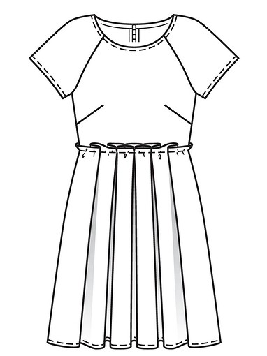 Платье с рукавами реглан