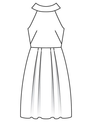 Платье с фигурной планкой