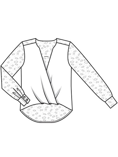 Блузка с драпирующимися полочками