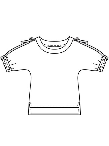 Блузка с асимметричным низом