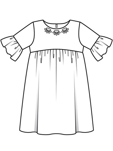 Платье силуэта ампир для девочки