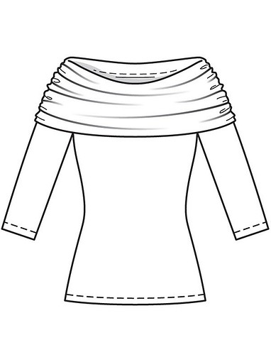 Пуловер с воротником-хомутом