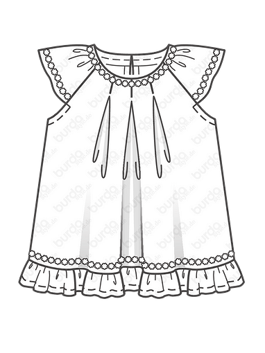 Платье с рукавами-крылышками для девочки