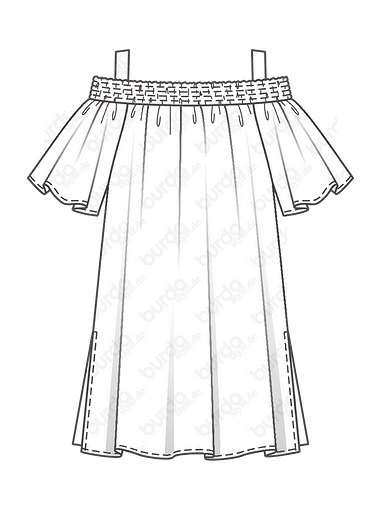 Платье с вырезом кармен