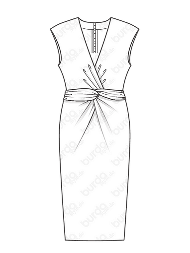 Платье с драпировкой на талии