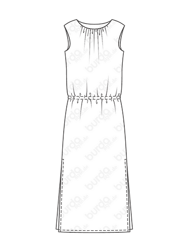 Длинное платье простого кроя