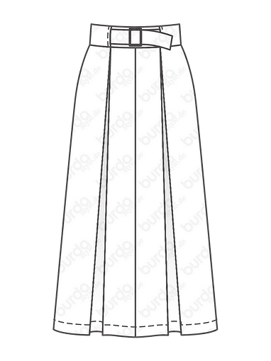 Длинная юбка со складками