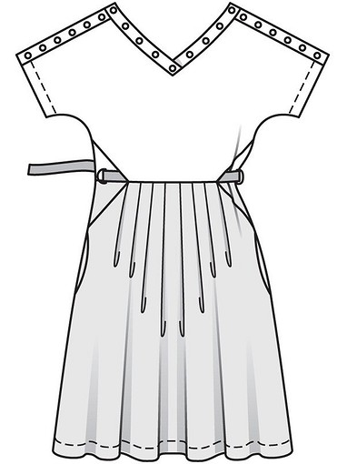 Платье с цельнокроеными рукавами 