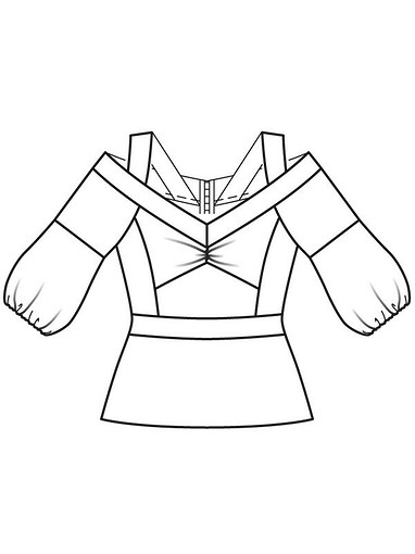 Облегающая блузка с баской
