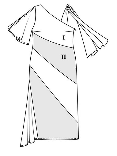 Макси-платье с рельефными швами
