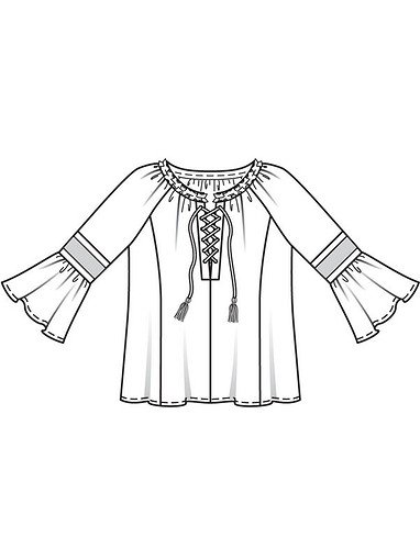 Блузка с рукавами реглан