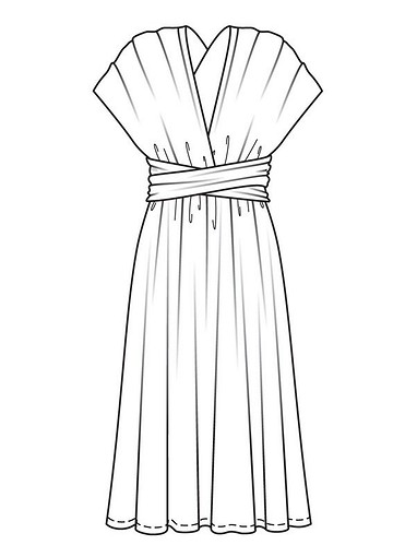 Платье-трансформер с длинными завязками