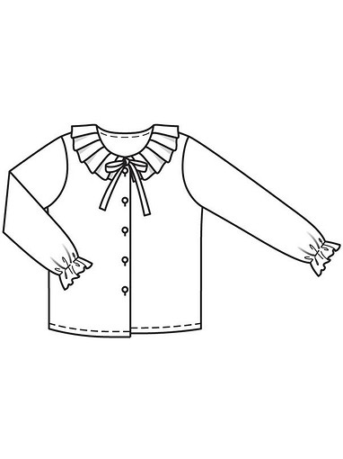 Блузка прямого кроя для девочки