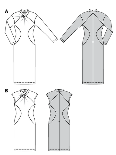 Трикотажное платье приталенного силуэта