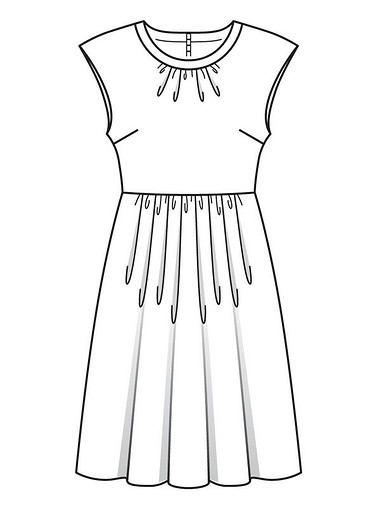 Платье с узким лифом