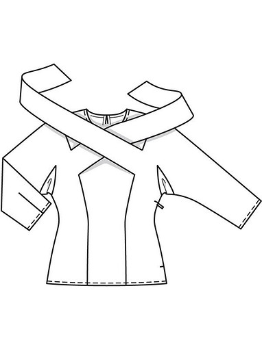 Блузка с цельнокроеными рукавами