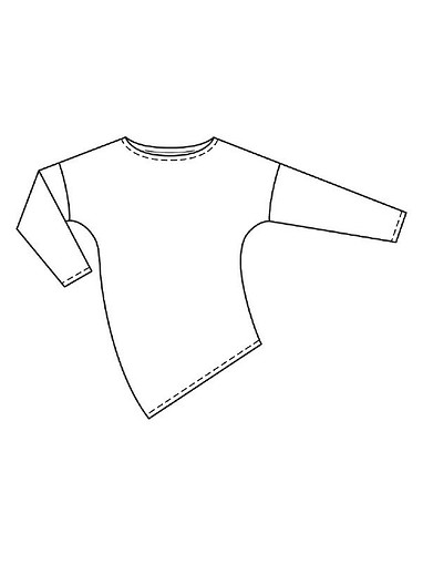 Пуловер асимметричного кроя