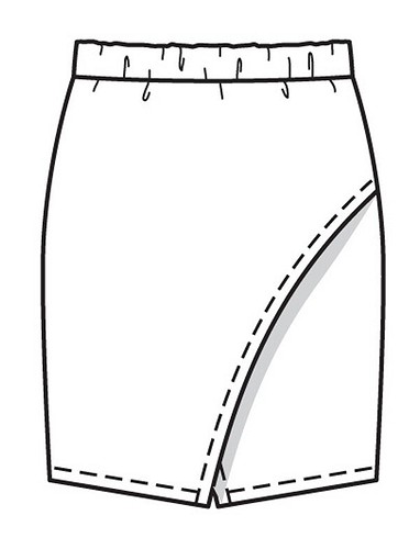 Короткая юбка из трикотажа