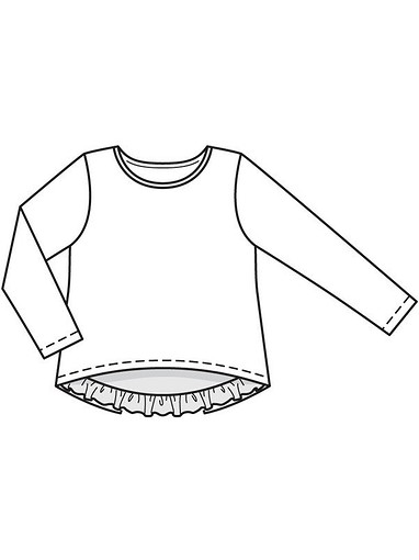 Пуловер расклешенного силуэта для девочки