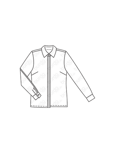 Блузка-рубашка с потайной застёжкой