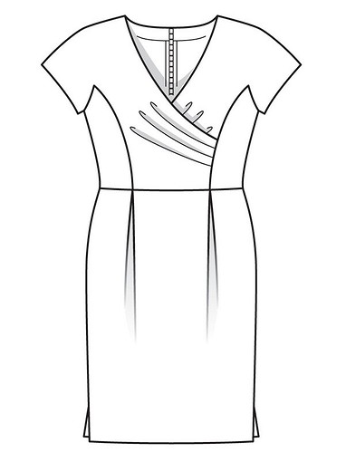 Платье-футляр с глубоким вырезом
