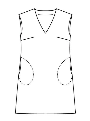 Платье с глубоким V-образным вырезом горловины