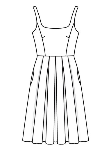 Платье с пышной юбкой в складку
