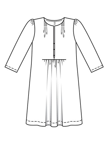 Мини-платье с разрезом у горловины