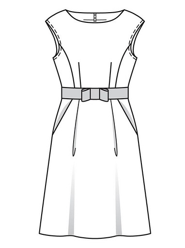 Платье с вырезом-лодочкой