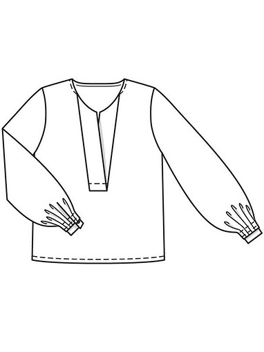 Блузка с объемными рукавами