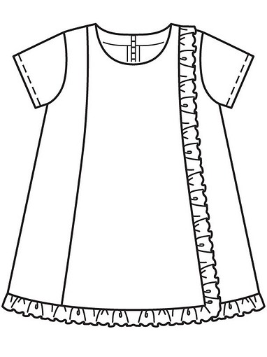 Платье расклешенного силуэта для девочки