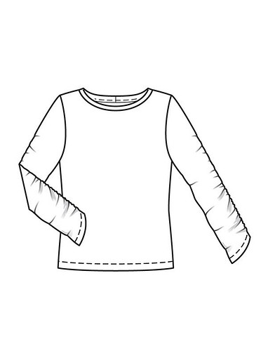 Пуловер с длинными рукавами