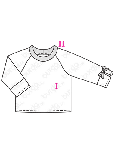 Пуловер с рукавами реглан для девочки