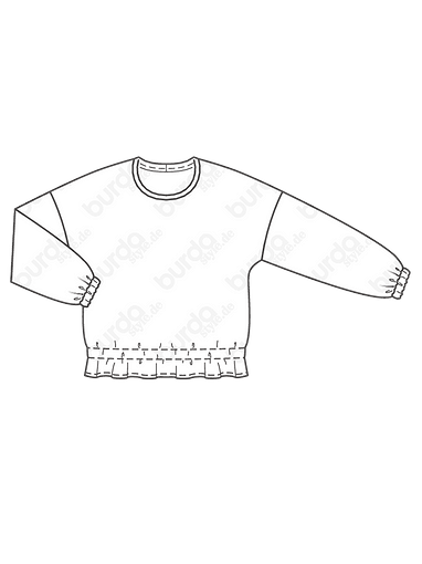 Пуловер с приспущенными рукавами 