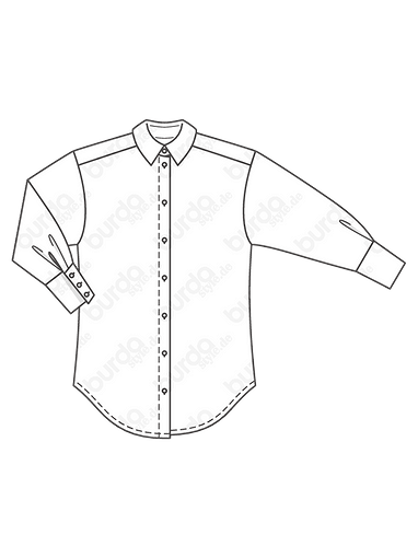 Длинная блузка рубашечного кроя