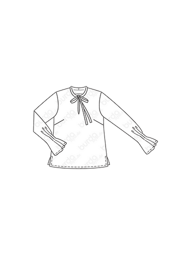 Блузка с каплевидным вырезом