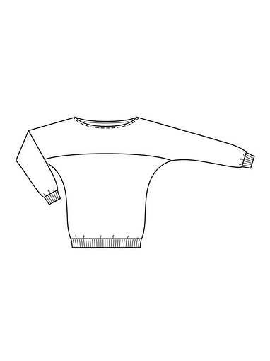 Пуловер с рукавами «летучая мышь»