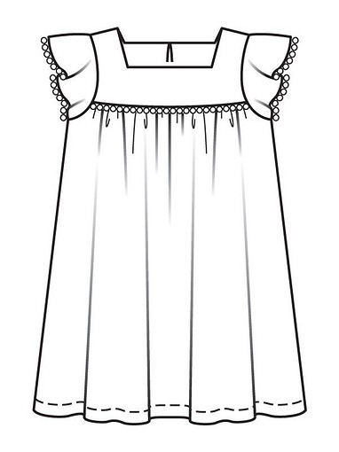Платье расклешенного силуэта для девочки