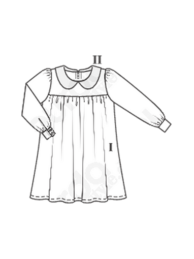 Платье с воротничком для девочки