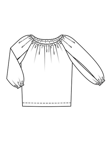 Блузка с вырезом кармен