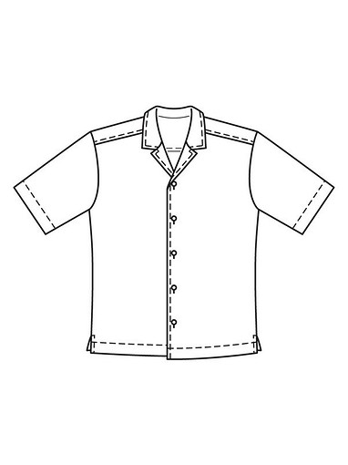 Мужская рубашка в гавайском стиле