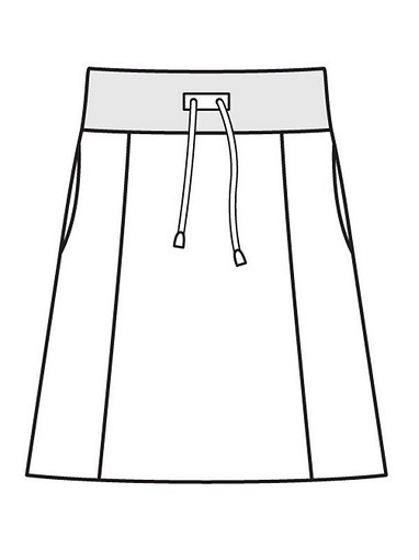 Трикотажная юбка на эластичном поясе
