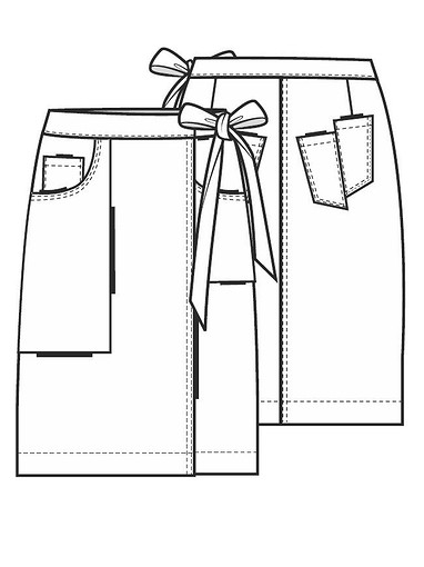 Юбка с асимметричными карманами