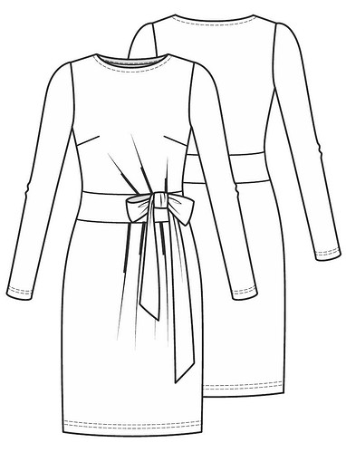 Трикотажное платье приталенного силуэта