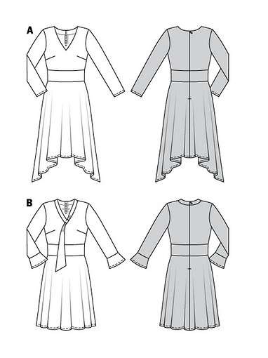 Платье с асимметричной юбкой