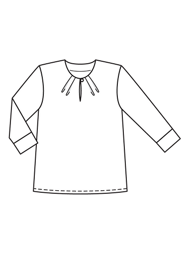 Блузка со складками у горловины