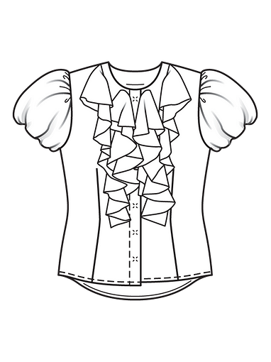 Блузка с рукавами-фонариками